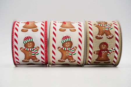 Gingerbread Men Wired Ribbon - Gingerbread Men Wired Ribbon